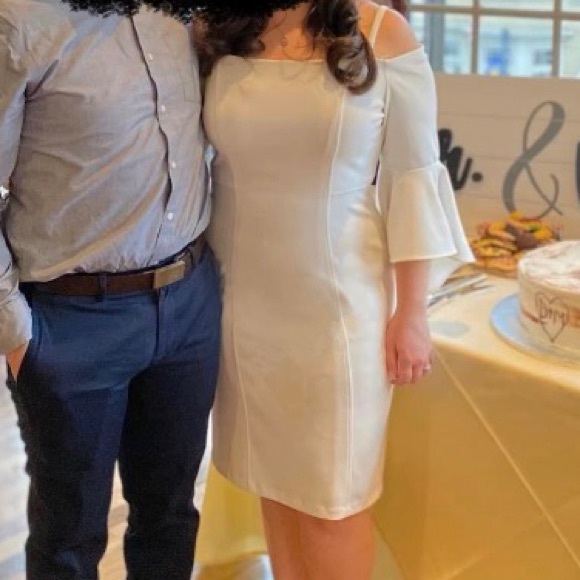 Women’s R&M Richards Dress; White; Size 12; LIKE NEW - ONLY WORN ONCE - Picture 4 of 5